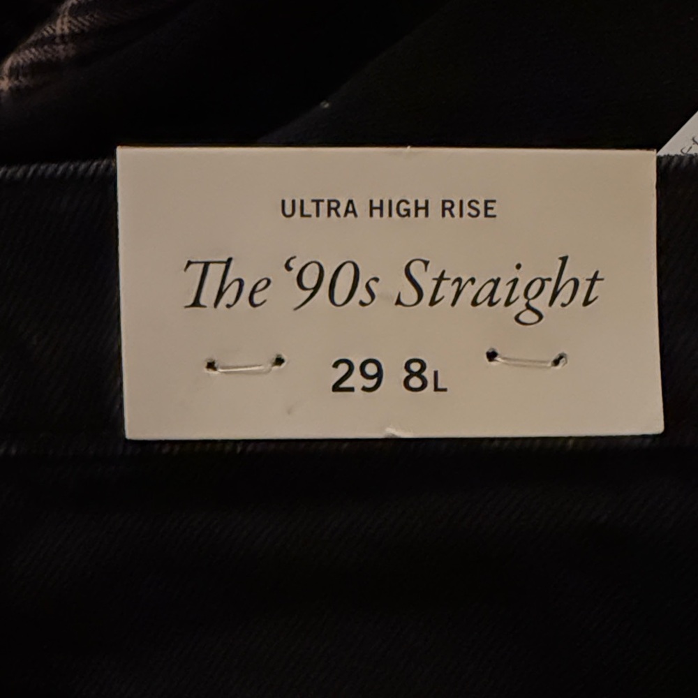 NWT Abercrombie & Fitch Black '90s Straight Leg Jeans in “saturated black”